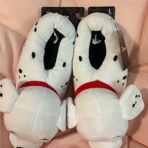 Disney White and Black Dalmatian Slippers size L 9/10